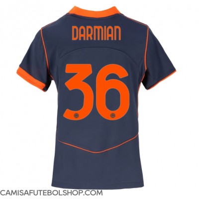 Camisa de time de futebol Inter Milan Matteo Darmian #36 Replicas 3º Equipamento Feminina 2025-26 Manga Curta Camisa de time de futebol Inter Milan Matteo Darmian #36 Replicas 3º Equipamento Feminina 2025-26 Manga Curta